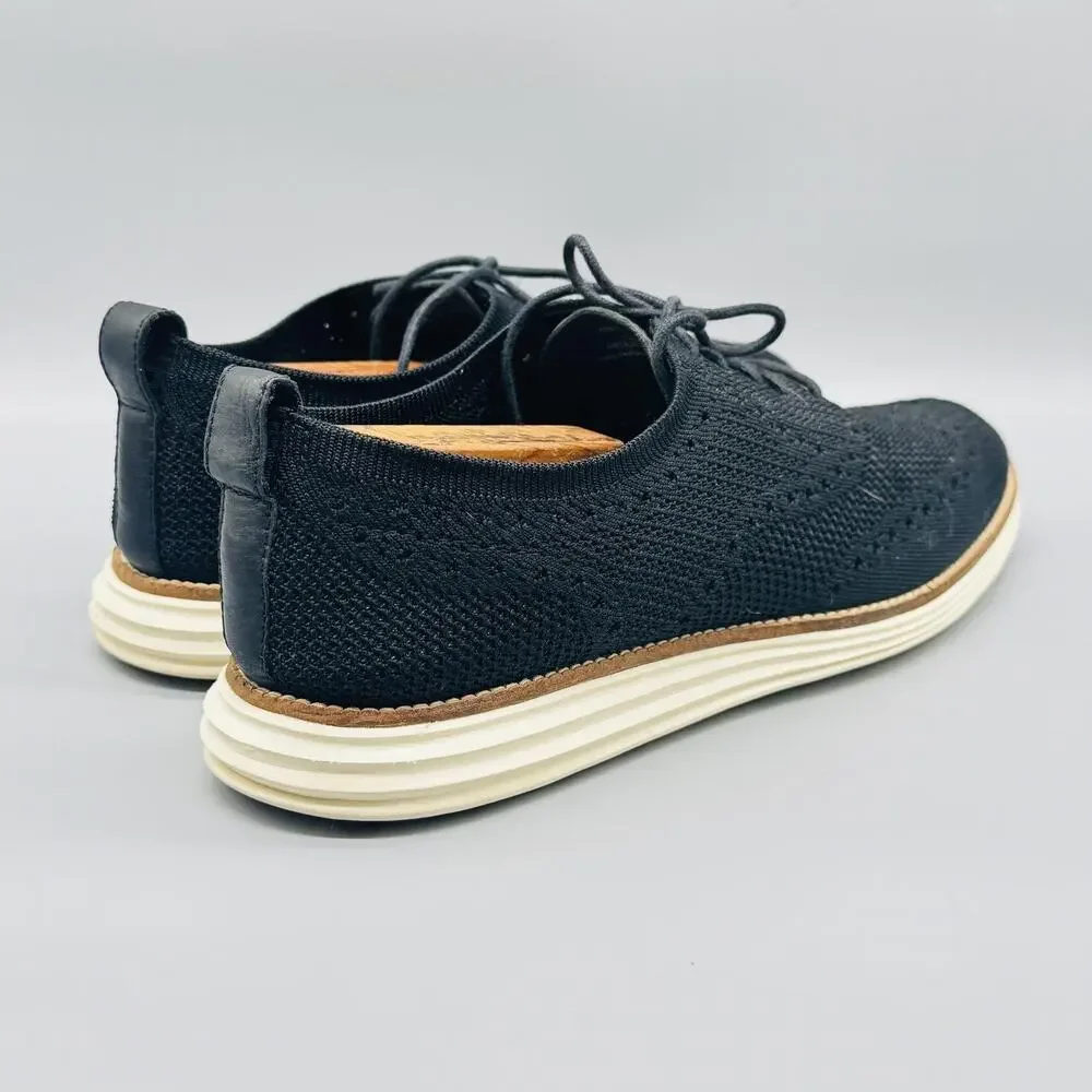 Cole Haan Shoes Mens 10.5 Black OriginalGrand Stitchlite Wingtip Oxford Dress